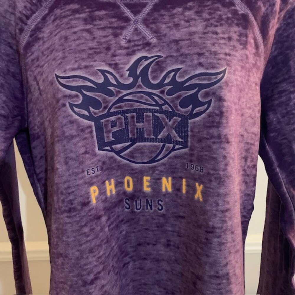 Women's Phoenix Suns Distressed Vintage Look Sweatshirt Size Small S NBA
